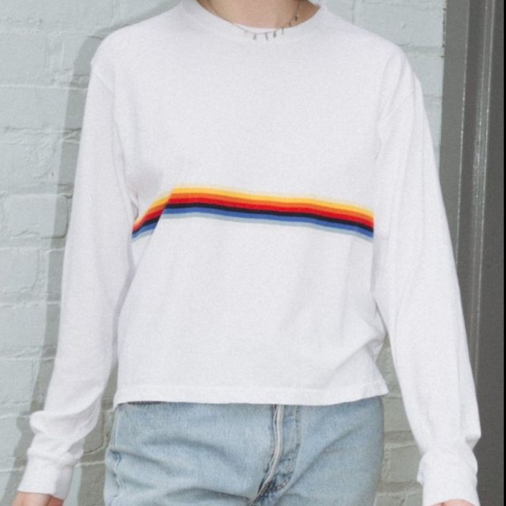 BRANDY MELVILLE STRIPED LONG SLEEVE TOP
